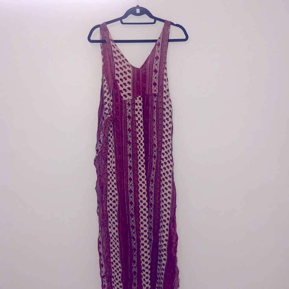 MinkPink Dress Kaftan One Sz Chic Festival Tunic Petite Floral Print Side Slits - Picture 6 of 7